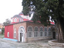 8. Великата Лавра. Нартексът на главния църковен храм (със стенописи от Захари Зограф)