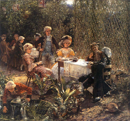 4. Aleksander Gierymski. W altanie (In the Gazebo), 1882, м. б. пл., 137 x 148 см, Muzeum Narodowe, Варшава