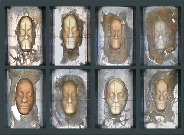 Nadezhda Lyahova, Soapy Reflections. Cast from an author’s face in real size. After some days,1999, Ata Center for Contemporary Art, Sofia
