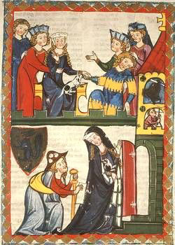 ��������� �� "Manessische Liederhandschrift" (��. 1300) � ��������������� �������������� ����������