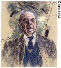 Р. Б. Китадж. Сър Ернст Ханс Йозеф Гомбрих. Пастел и въглен, 1986 (676 mm x 578 mm). Лондон, Национална портретна галерия