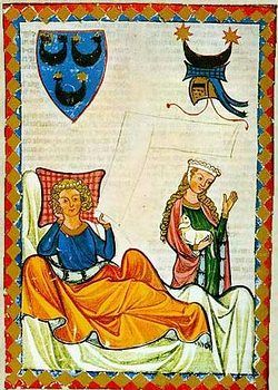 ��������� �� "Manessische Liederhandschrift" (��. 1300) � ��������������� �������������� ����������
